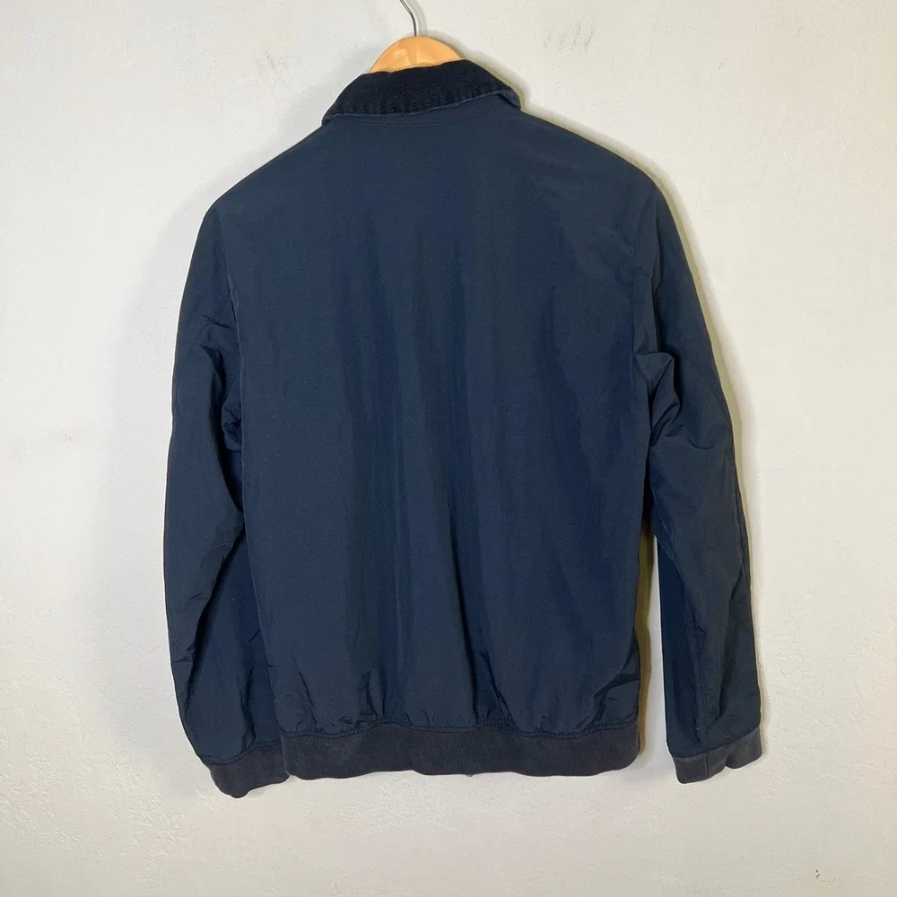 Barbour Corpach Jacket Mens Size Small Black Corduroy Collar Lightweight